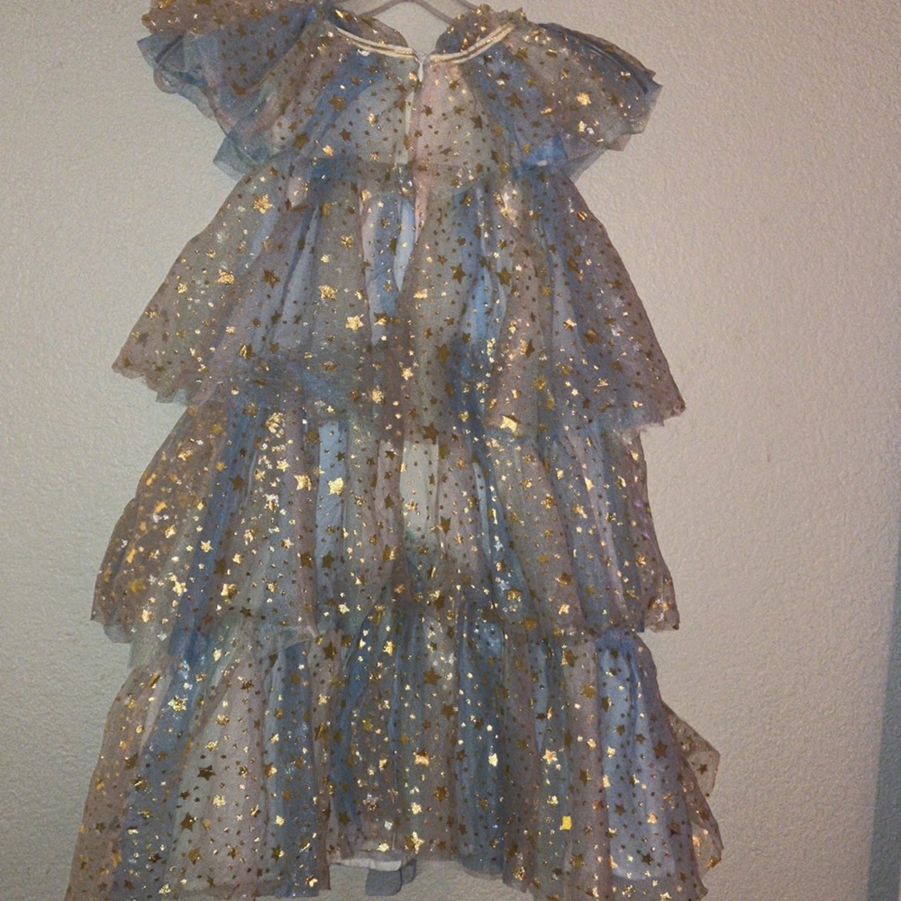 Starry tiered girls party dress